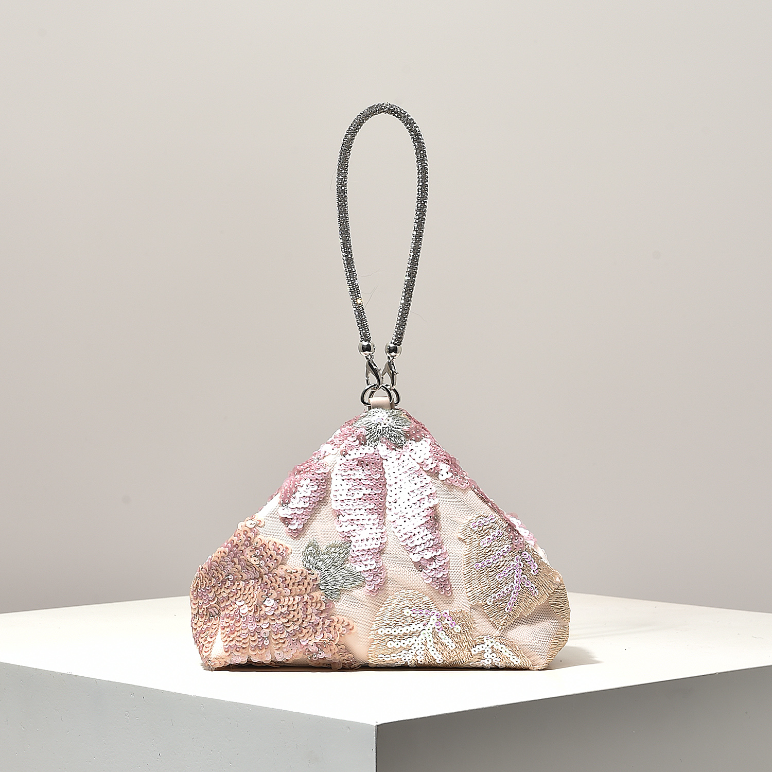 Embroidery Flower Pattern - Mini Purse,Sequin Bag,Floral Pop,Embroidery Bag,Gala Night,Party