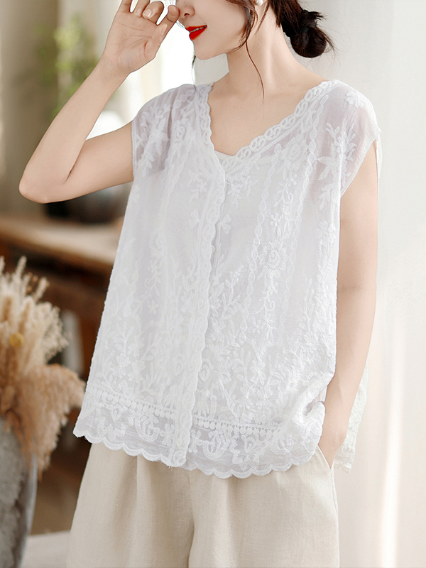 Embroidery Artist - Summer New Heavy Embroidery Vest Large