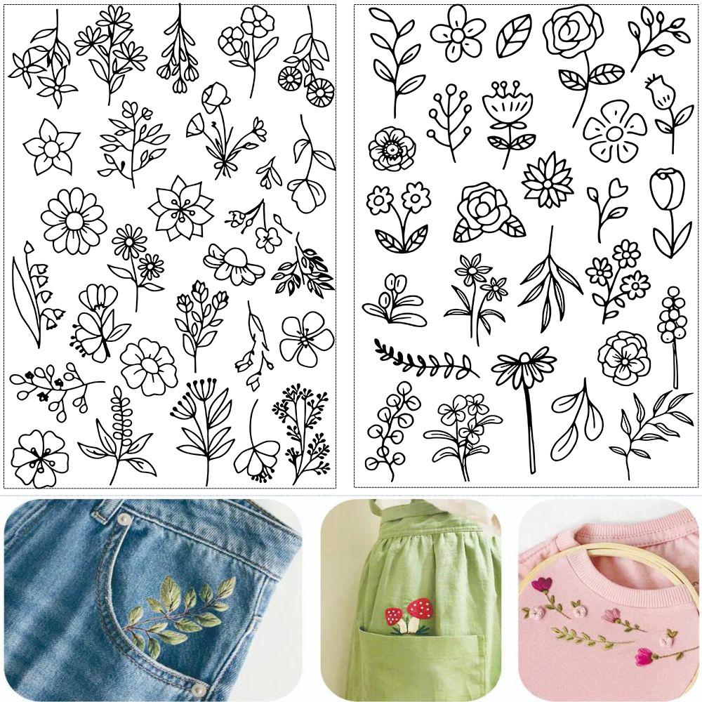 Embroidery Flower Pattern - Water Soluble Stabilizer for Embroidery Stick