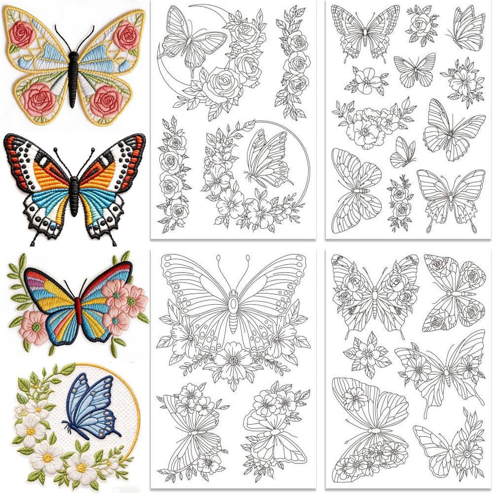 Embroidery Flower Pattern - Stick and Stitch Water Soluble Embroidery