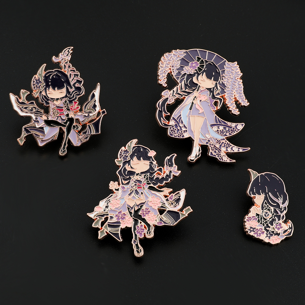 Embroidery Garment - Genshin Impact Raiden Shogun Badge Cartoon