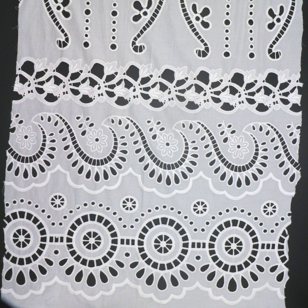 Embroidery Flower Pattern - Spot Cotton Hollow Embroidery Fabric Big