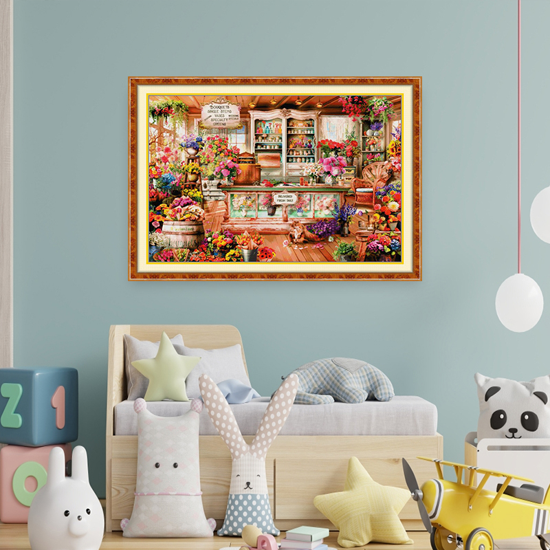 Embroidery Artist - Joy Sunday Flower Shop Pattern Cross