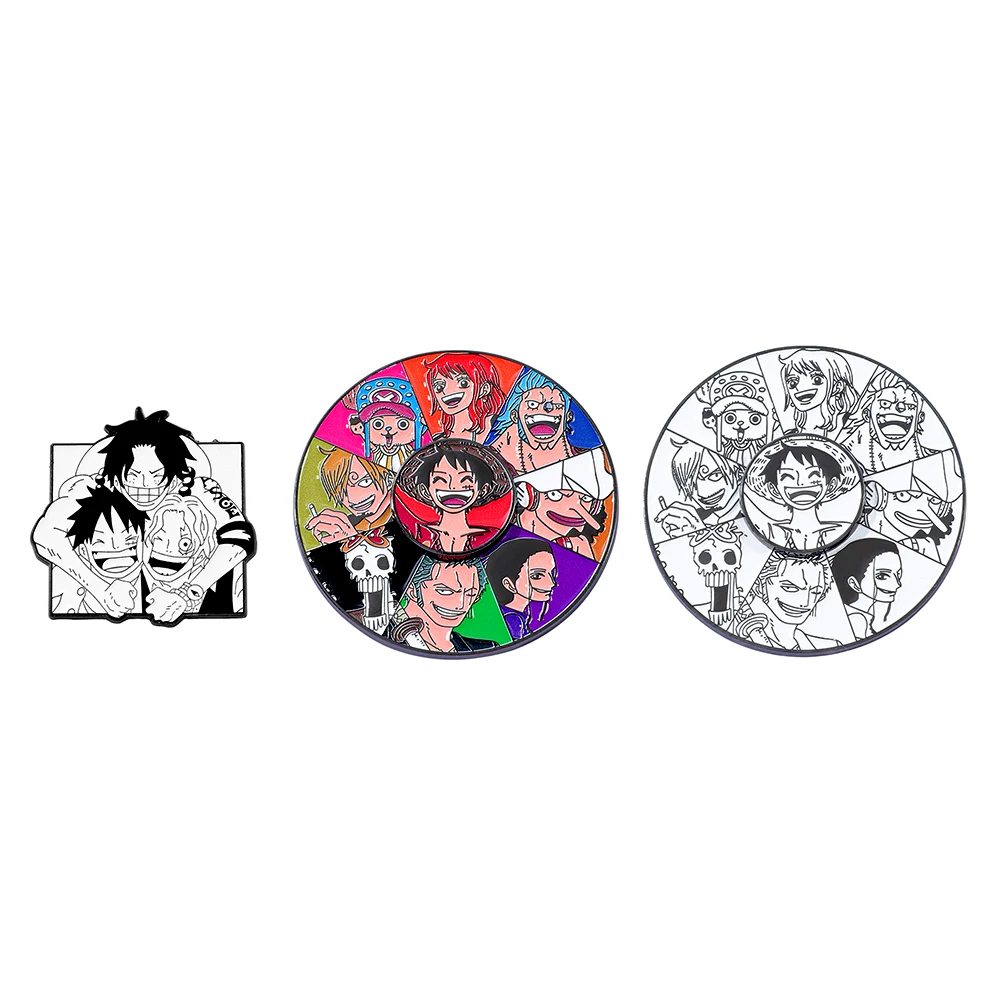 Embroidery Garment - 3 Pcs Anime One Piece Brooch
