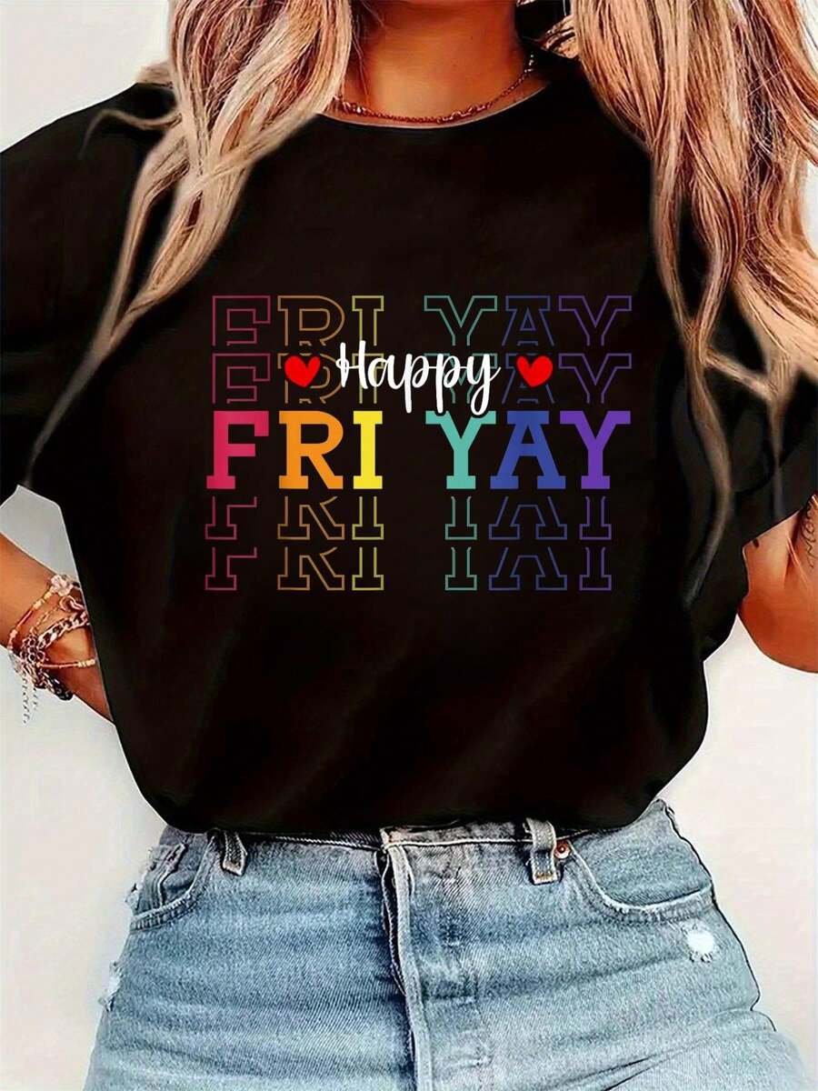 Funny Friday Lover Graphic Pri – обзор и цена Embroidery Shirt