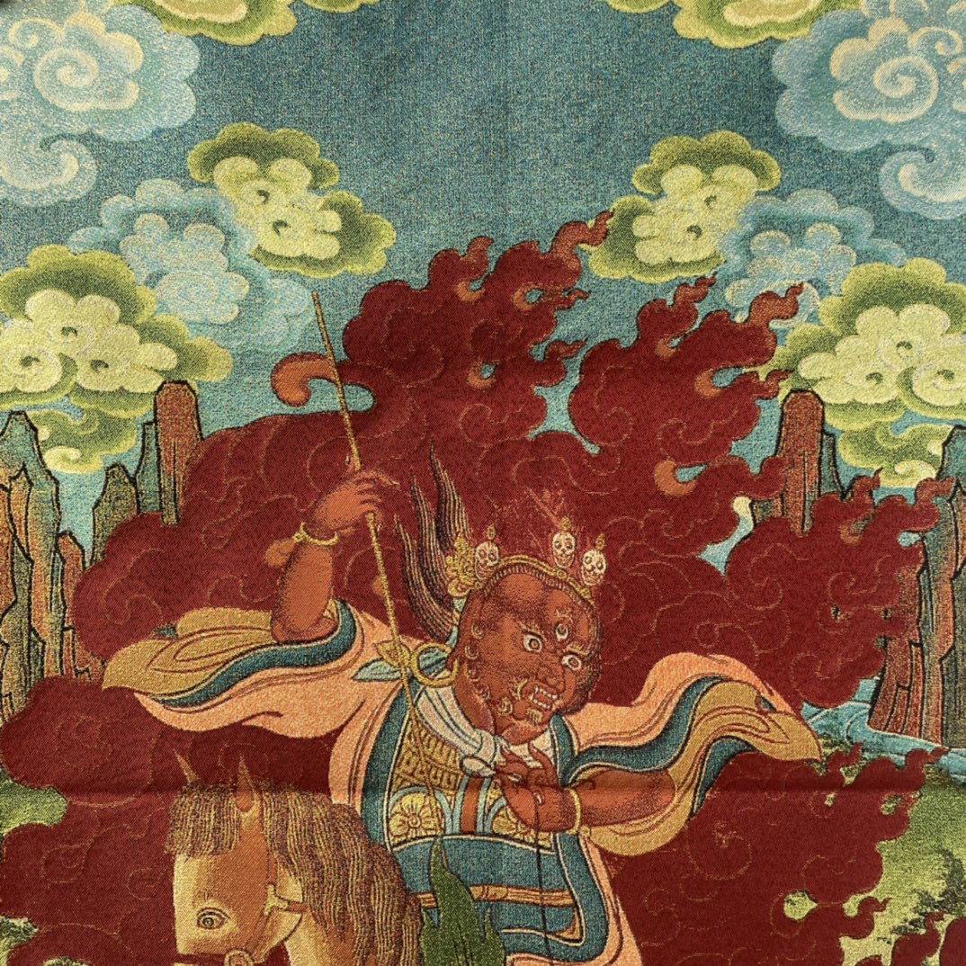 35' Old Nepalese Temples Silk  – обзор и цена Embroidery Horse