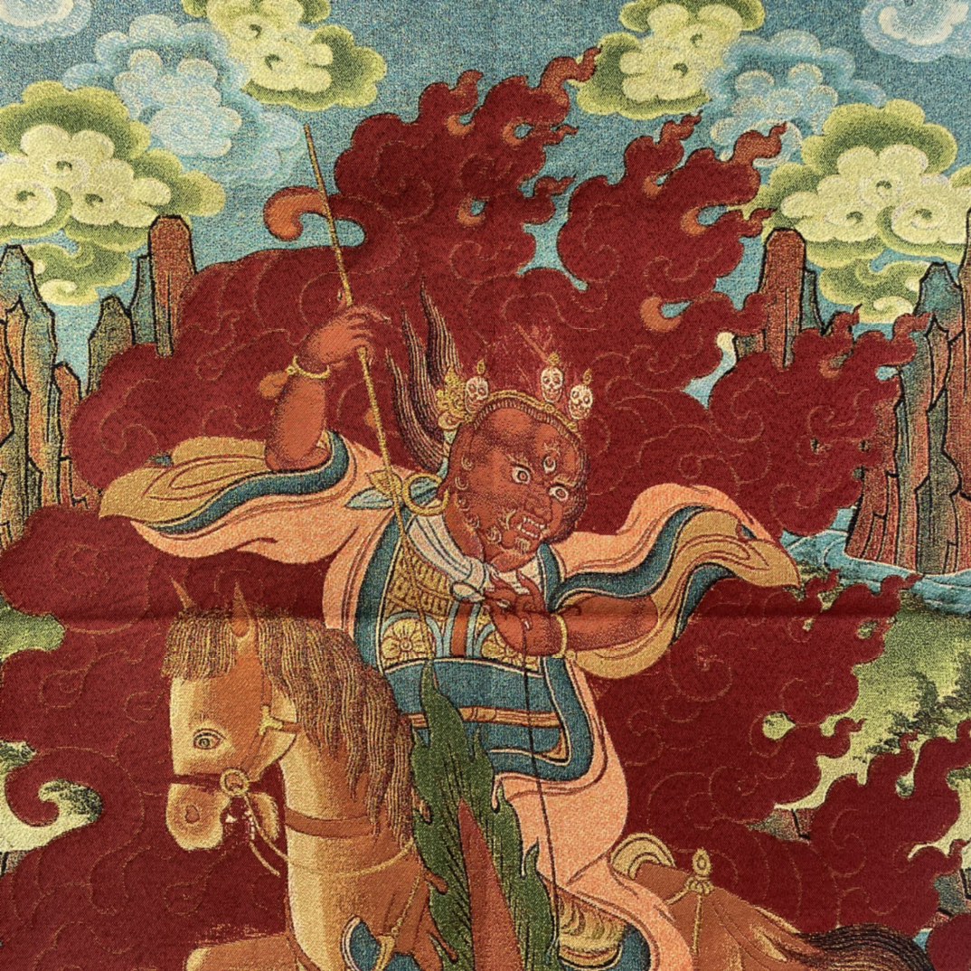 35' Old Nepalese Temples Silk  – обзор и цена Embroidery Horse