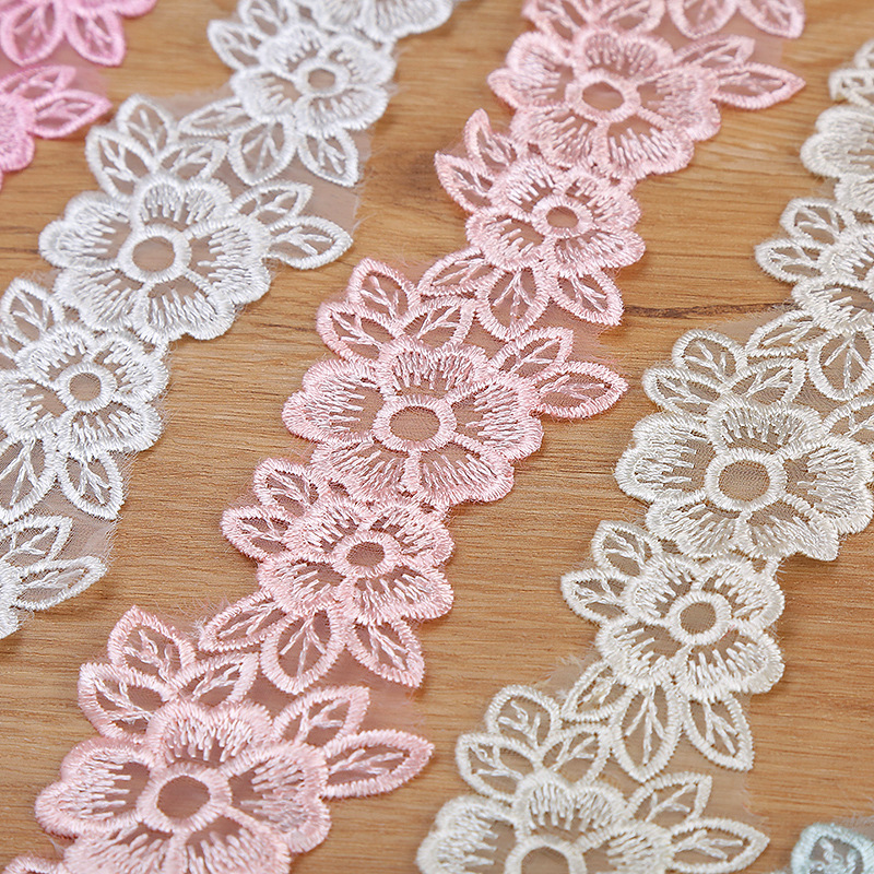 5CM Width Embroidered Organza  – обзор и цена Embroidery Flower Pattern