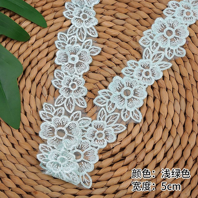 5CM Width Embroidered Organza  – обзор и цена Embroidery Flower Pattern