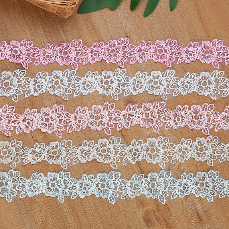 5CM Width Embroidered Organza  – обзор и цена Embroidery Flower Pattern
