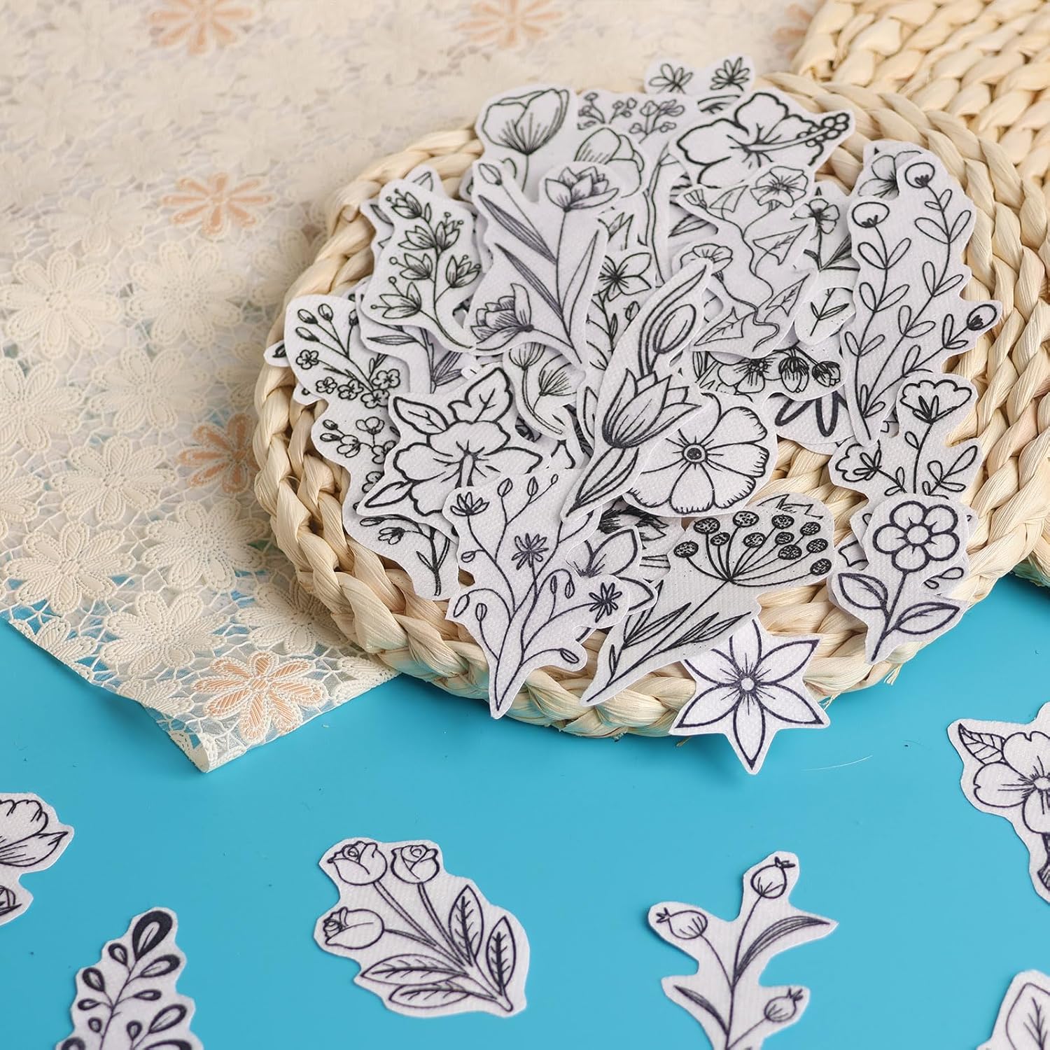 50Pcs Water Soluble Embroidery – обзор и цена Embroidery Flower Pattern