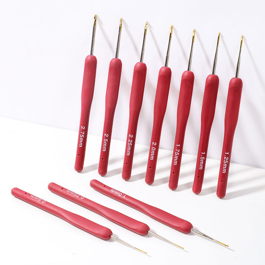 10pcs Red Crochet Set Kit Sili – обзор и цена Embroidery Needles