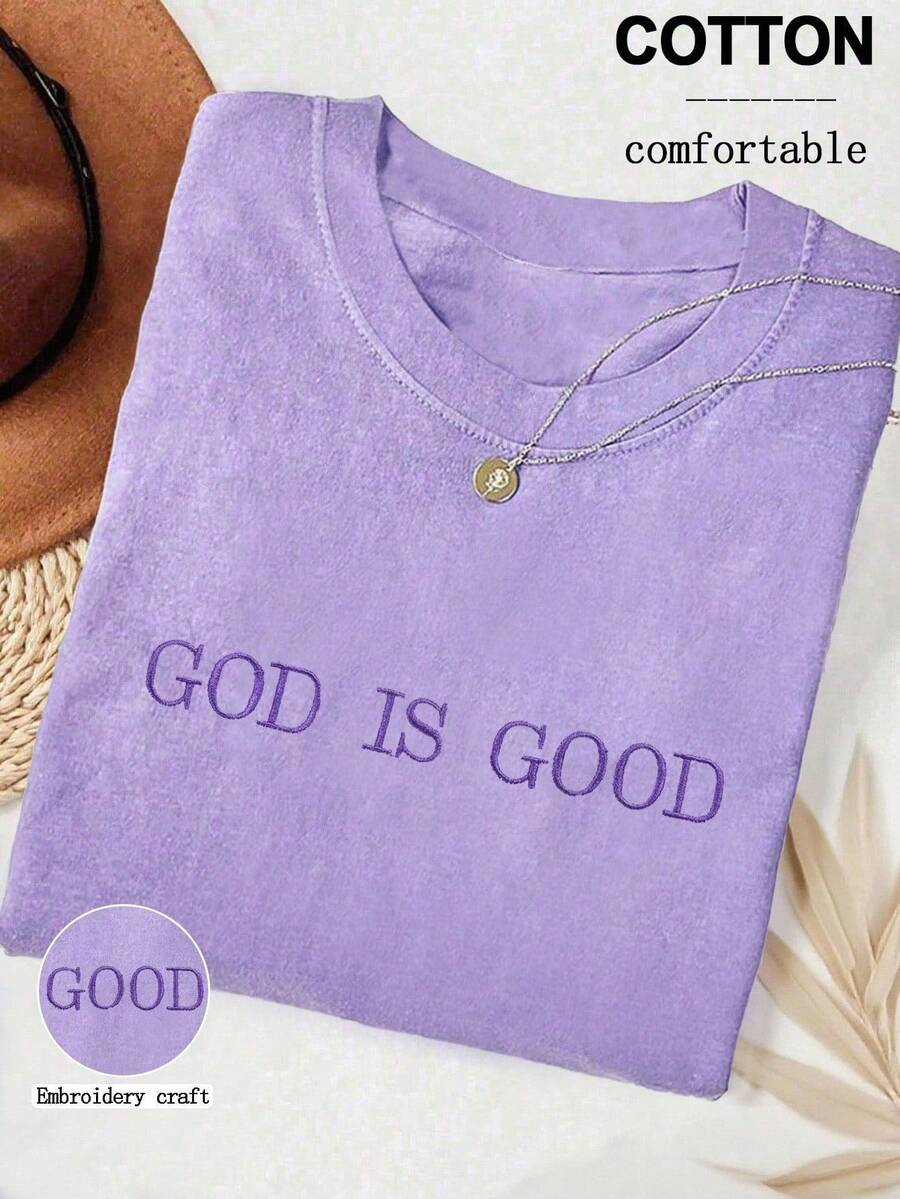 Plus Size Embroidered Faith T- – обзор и цена Embroidery Gift