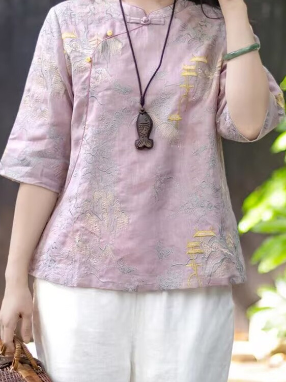 New Chinese Style Shirt Women  – обзор и цена Embroidery Artist