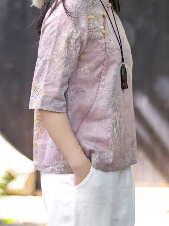 New Chinese Style Shirt Women  – обзор и цена Embroidery Artist