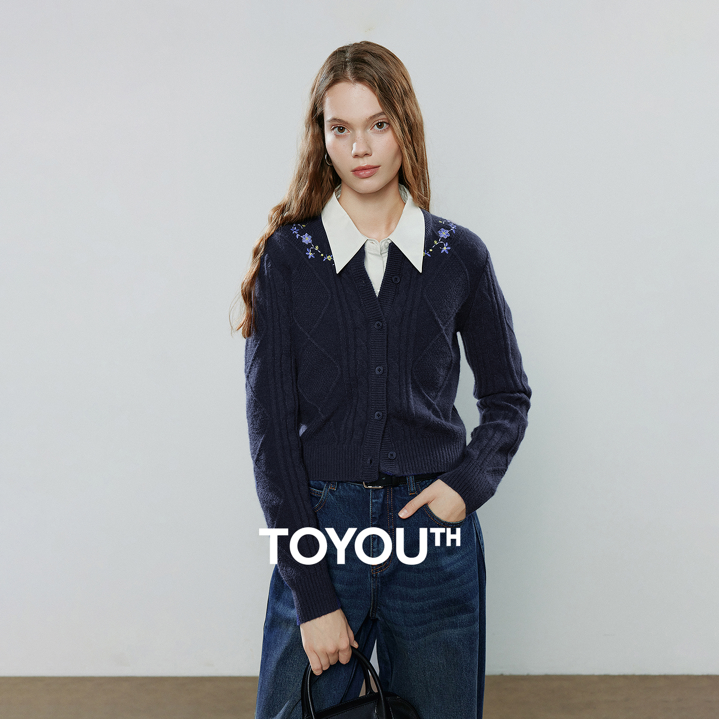 TOYOUTH Women Knitwear 2025 Wi – обзор и цена Embroidery Flower Pattern