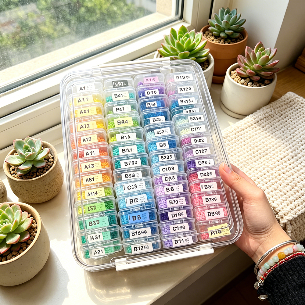 60pcs Transparent Plastic Stor – обзор и цена Embroidery Gift