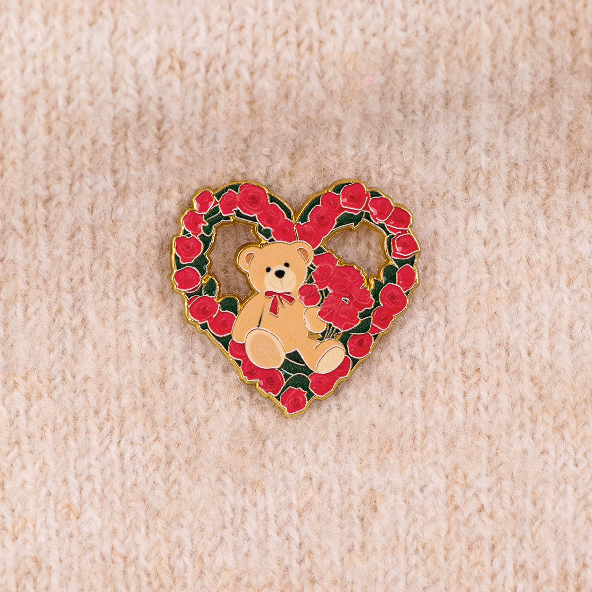 Fox Rose Bear Enamel Pins Anim – обзор и цена Embroidery Garment