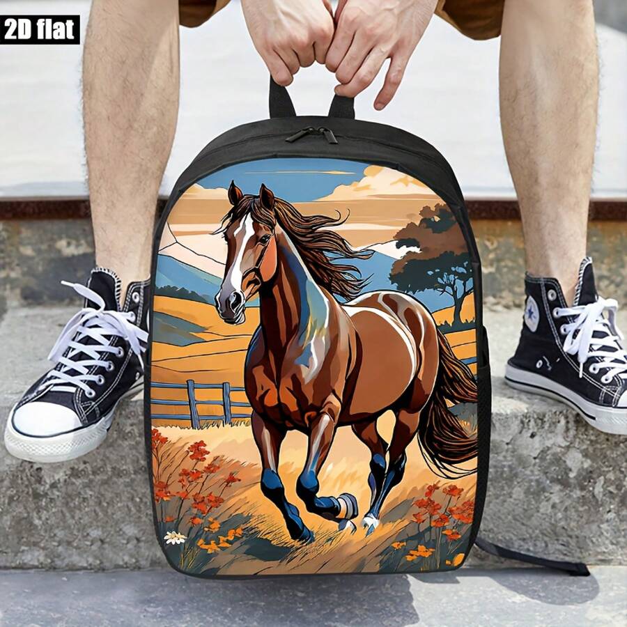 Horse Running Landscape Print  – обзор и цена Embroidery Horse