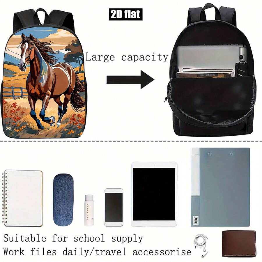 Horse Running Landscape Print  – обзор и цена Embroidery Horse