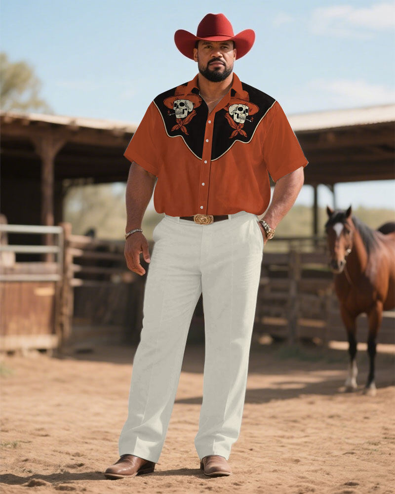 S-9XL Men's Western Cowboy Emb – обзор и цена Embroidery Shirt