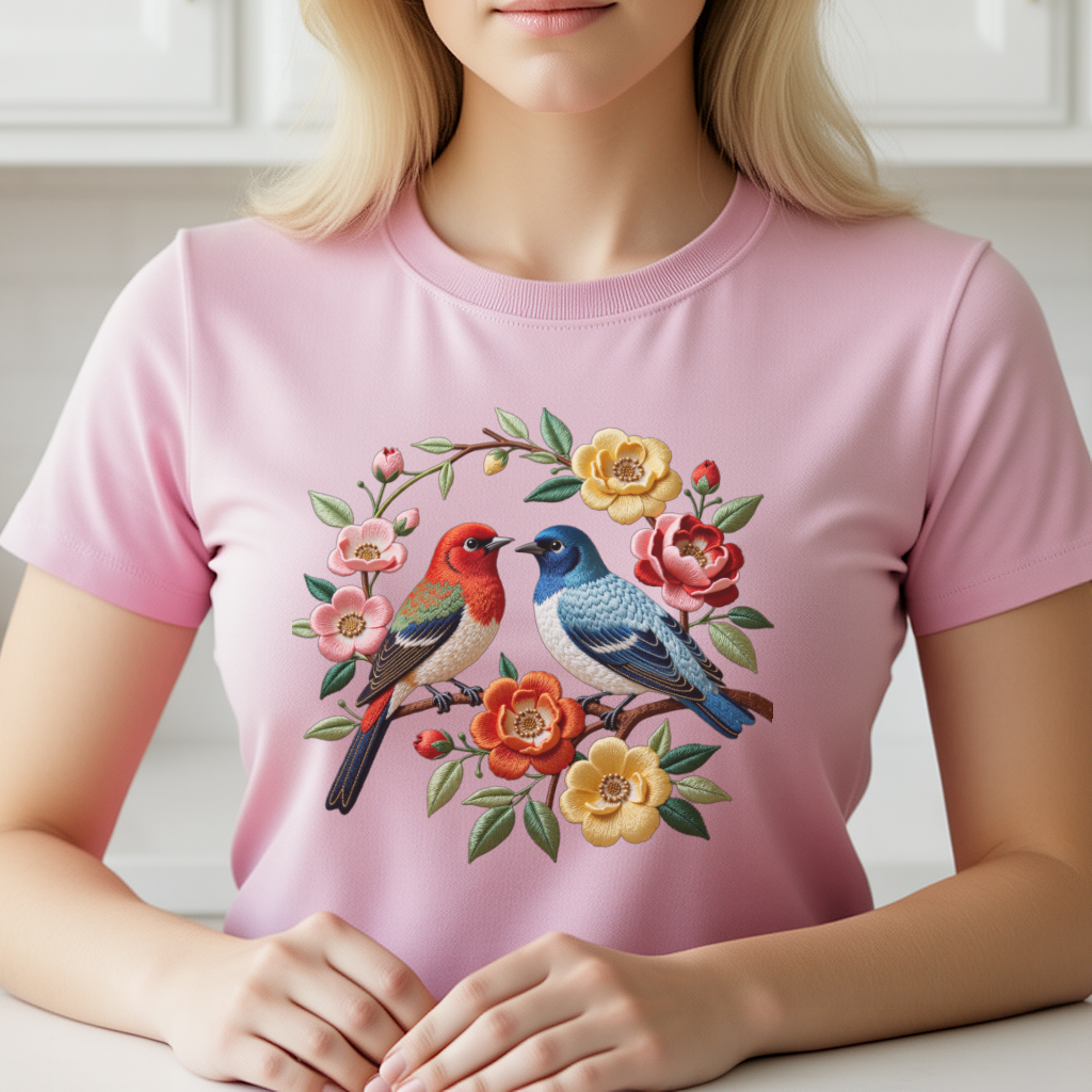 1 Piece of Bird Pattern Clothi – обзор и цена Embroidery In The Piece