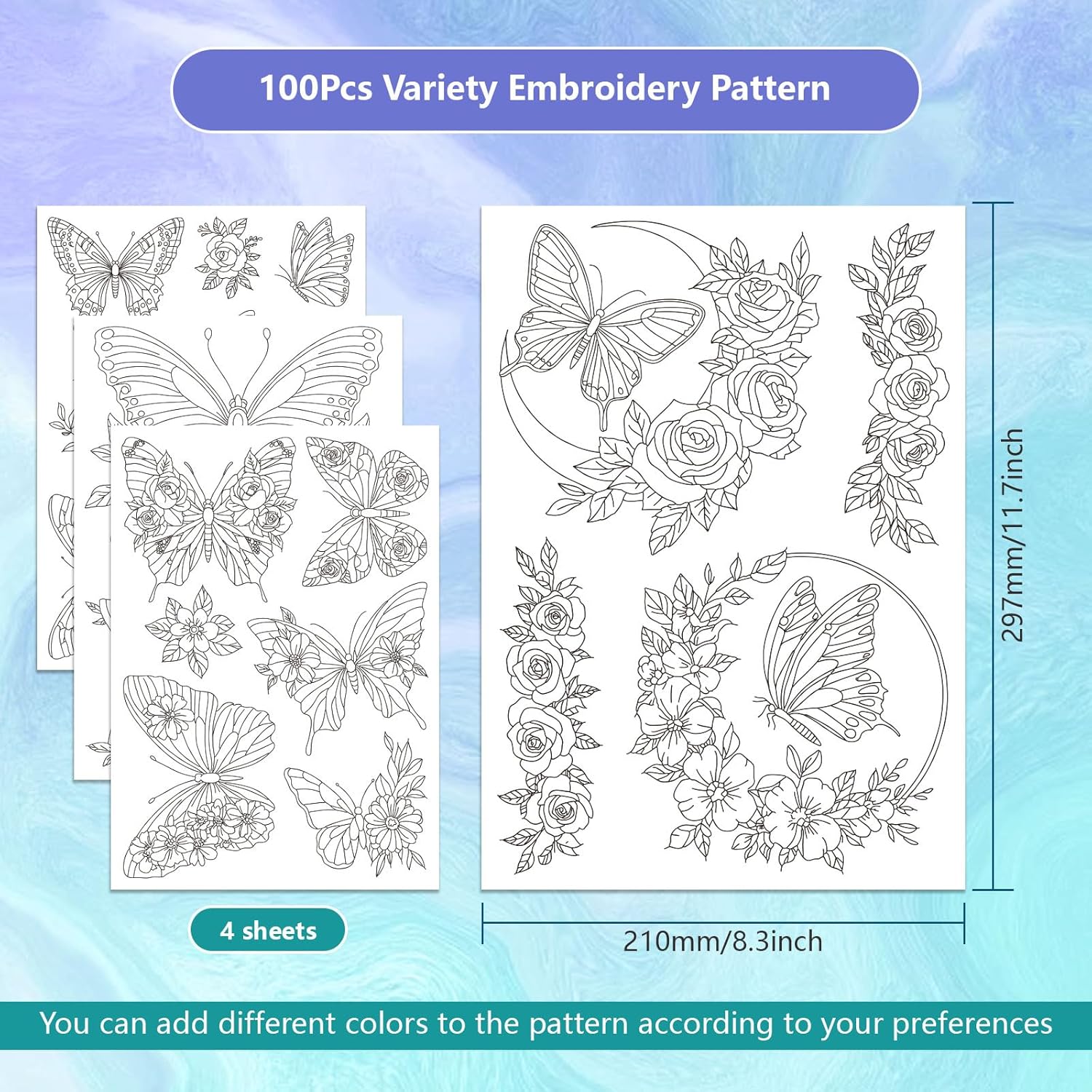Stick and Stitch Water Soluble – обзор и цена Embroidery Flower Pattern