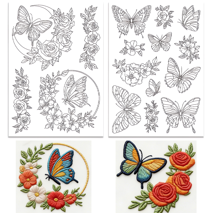 Stick and Stitch Water Soluble – обзор и цена Embroidery Flower Pattern