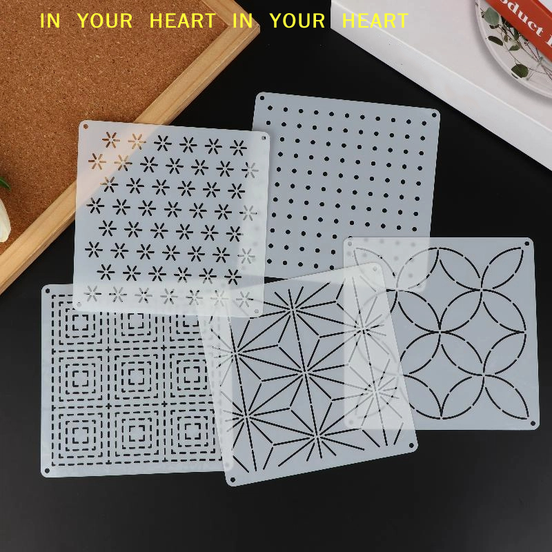DIY Geometric Patchwork Stenci – обзор и цена Embroidery Gift