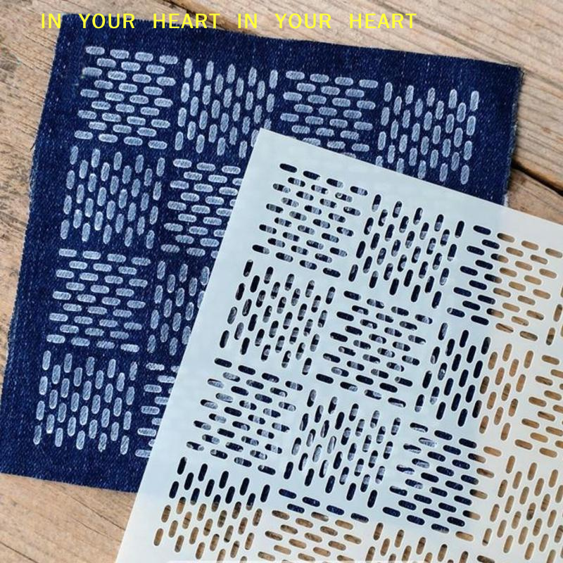 DIY Geometric Patchwork Stenci – обзор и цена Embroidery Gift