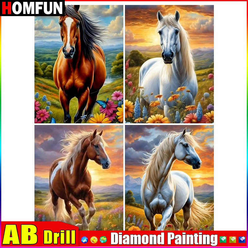 HOMFUN AB Diamond Painting Cro – обзор и цена Embroidery Horse
