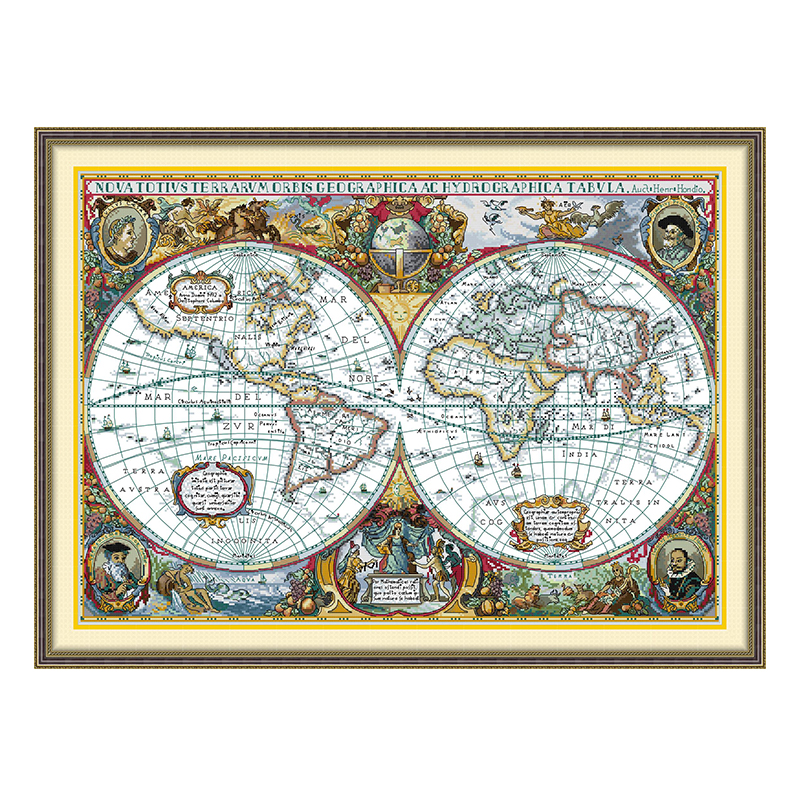 World Map Patterns Counted Cro – обзор и цена Embroidery Job