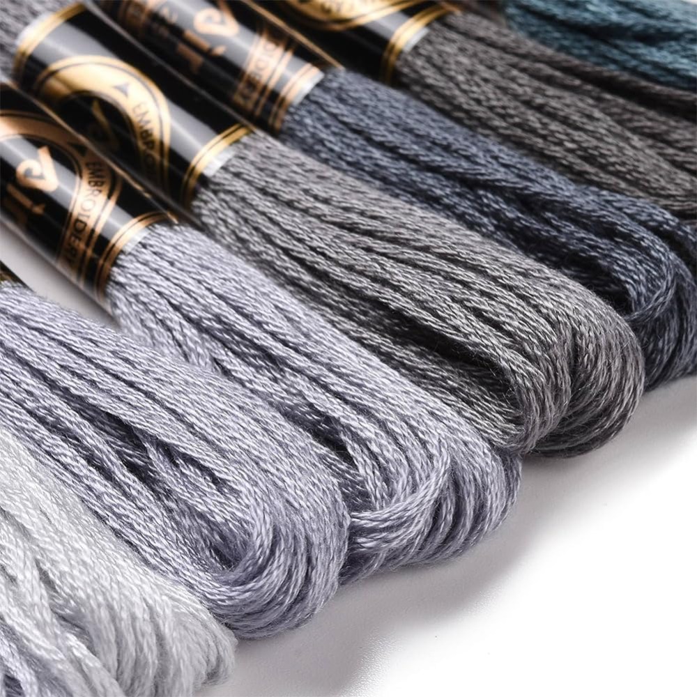 8 Skeins 70 Yards Grey Friends – обзор и цена Embroidery Gift