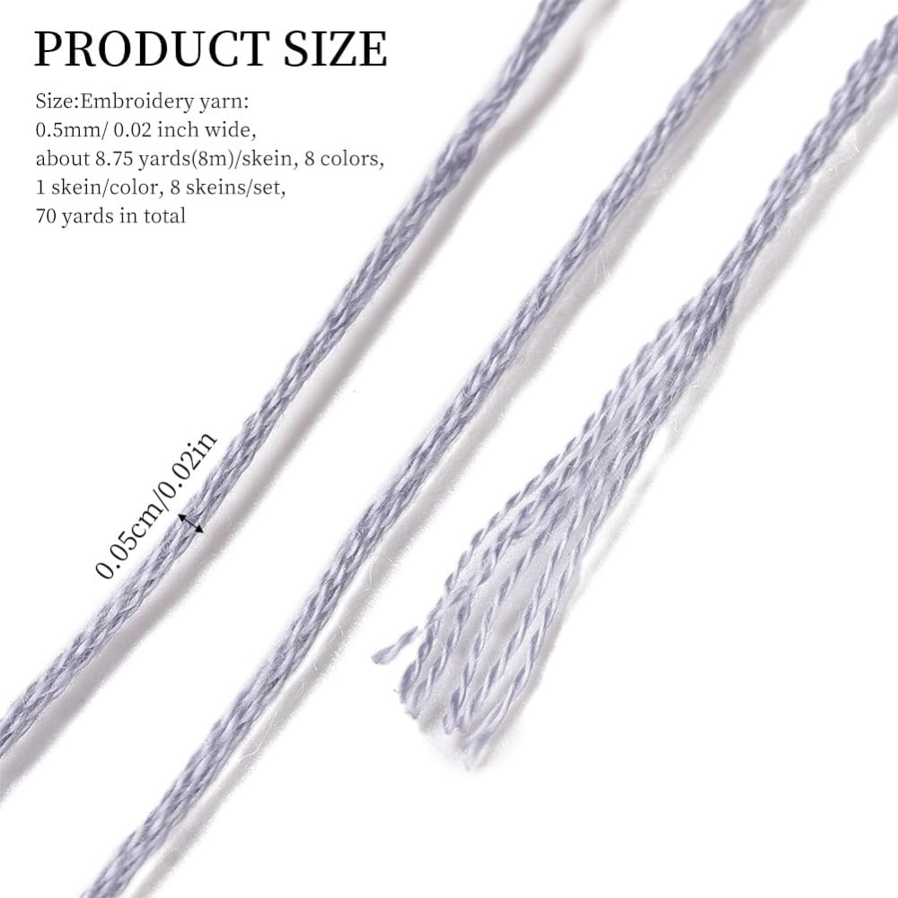 8 Skeins 70 Yards Grey Friends – обзор и цена Embroidery Gift