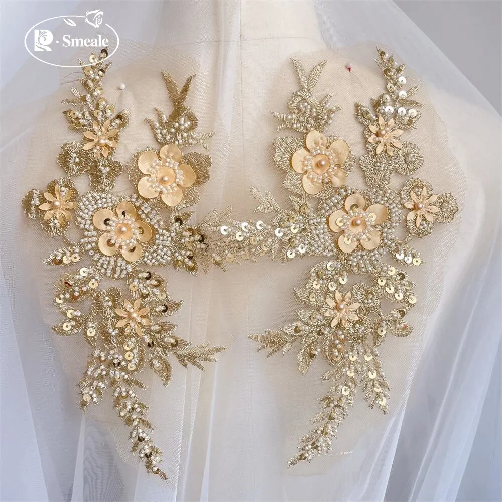 2PCS/1Pair New 12 Colors Sequi – обзор и цена Embroidery Flower Pattern