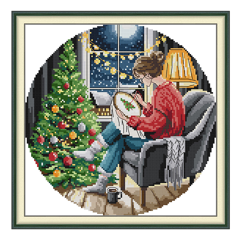 The Christmas Tree and Girl Pa – обзор и цена Embroidery Job