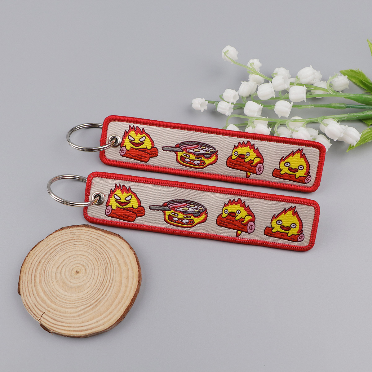Anime Fire Embroidery Key Fobs – обзор и цена Embroidery Gift