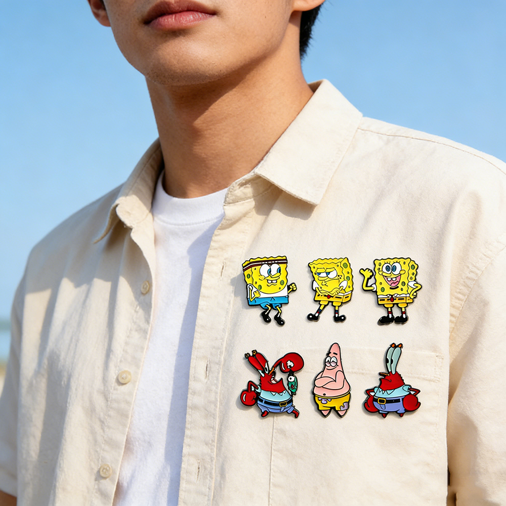 6 Pcs SpongeBob SquarePants An – обзор и цена Embroidery Garment