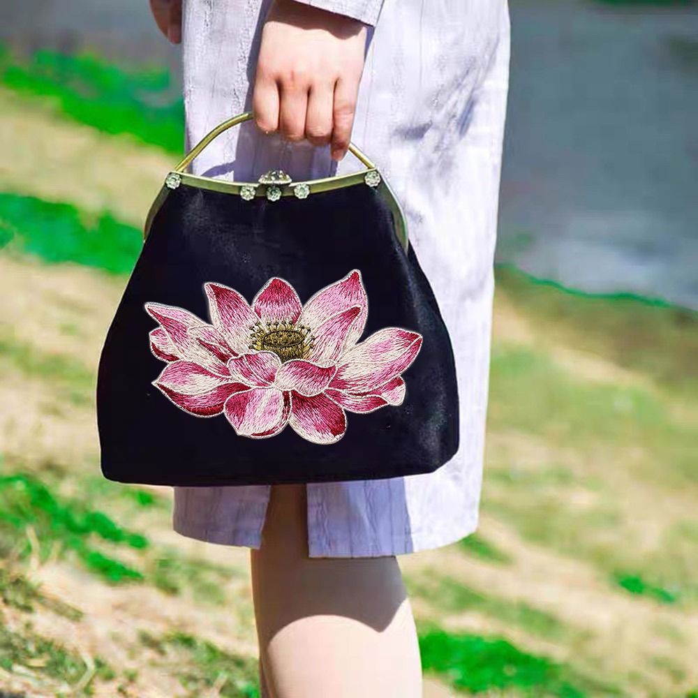 Soft Lotus Flower Patch Embroi – обзор и цена Embroidery Flower Pattern