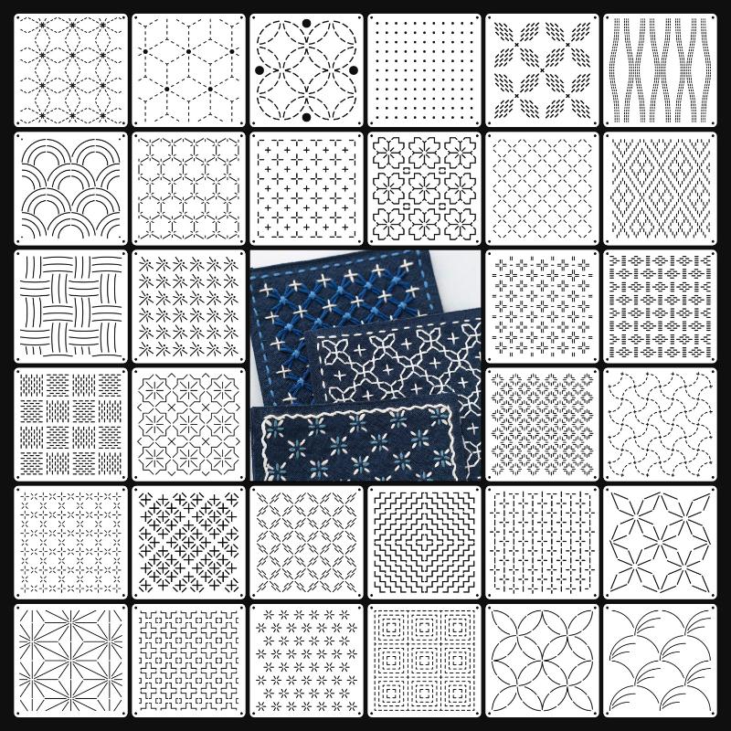 9/32Pcs Sashiko Embroidery Tem – обзор и цена Embroidery Motif