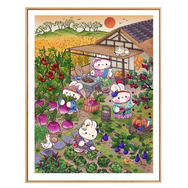 Autumn Garden Rabbits Needlewo – обзор и цена Embroidery Job