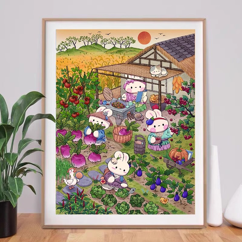 Autumn Garden Rabbits Needlewo – обзор и цена Embroidery Job