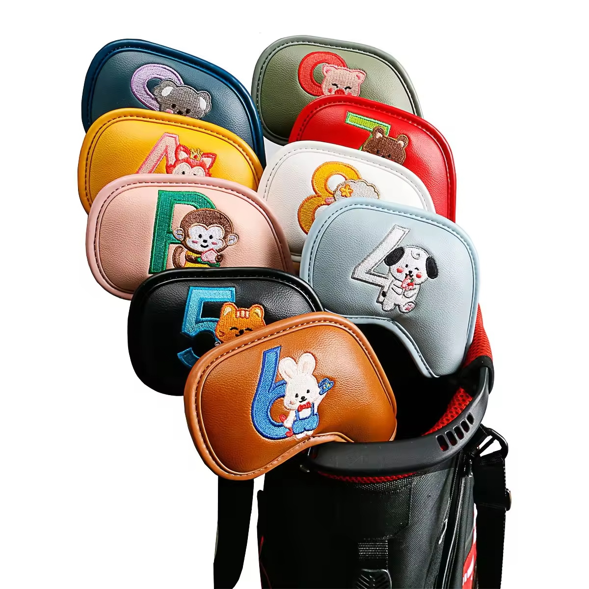 9Pcs Cute Cartoon Animal Golf  – обзор и цена Embroidery Gift