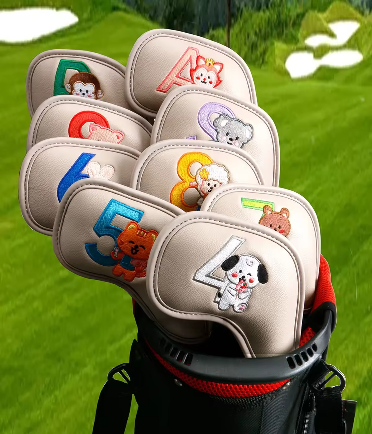 9Pcs Cute Cartoon Animal Golf  – обзор и цена Embroidery Gift