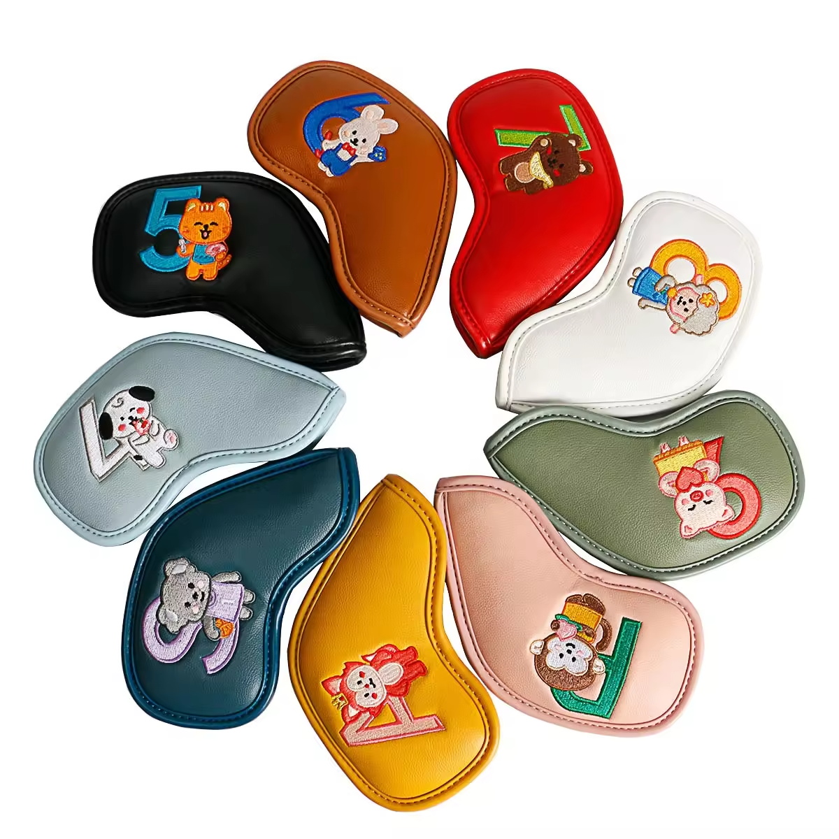 9Pcs Cute Cartoon Animal Golf  – обзор и цена Embroidery Gift