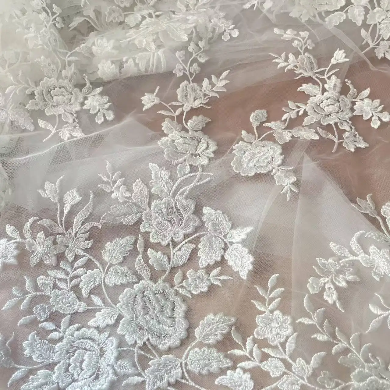 French Embroidered Lace Fabric – обзор и цена Embroidery Flower Pattern