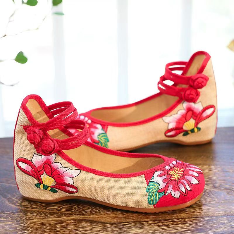 Woman Wedges Embroidered Cloth – обзор и цена Embroidery Horse