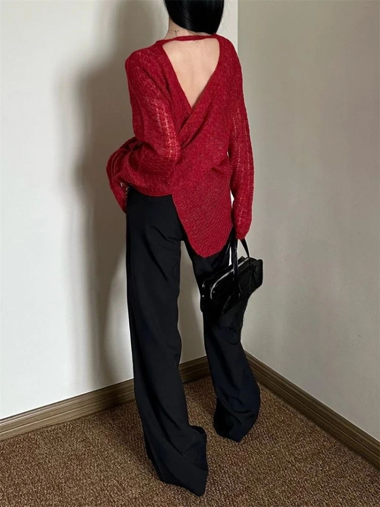 Y2K See-Through Knitted Women' – обзор и цена Embroidery Shirt