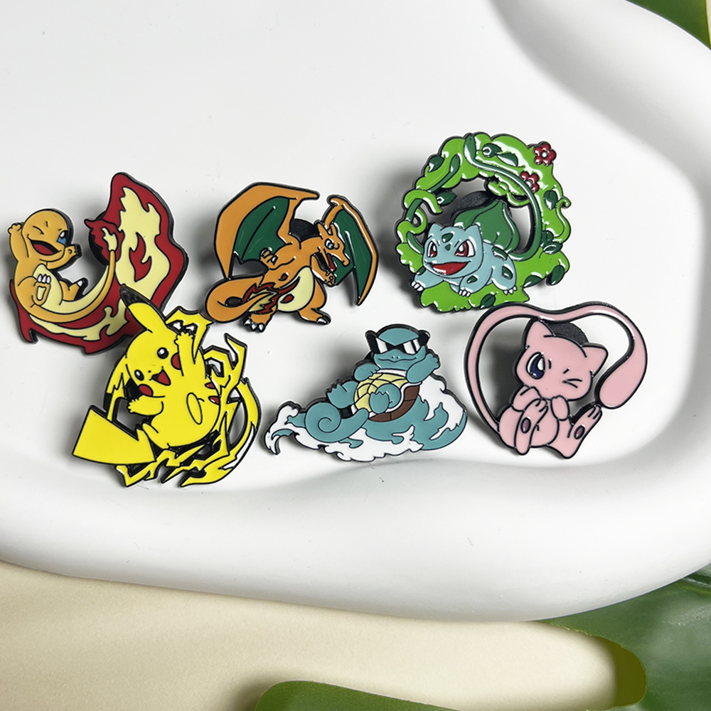 6pcs Anime Pins Set Pokemon En – обзор и цена Embroidery Garment