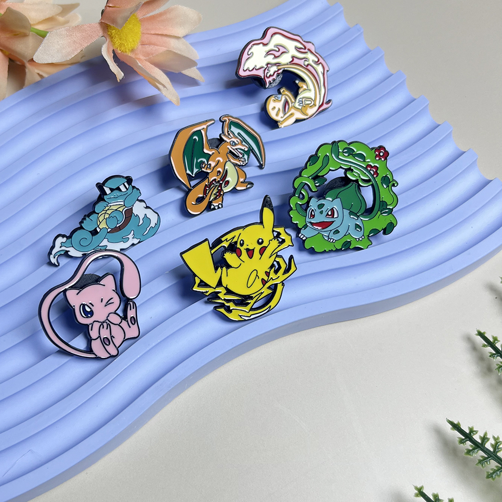 6pcs Anime Pins Set Pokemon En – обзор и цена Embroidery Garment